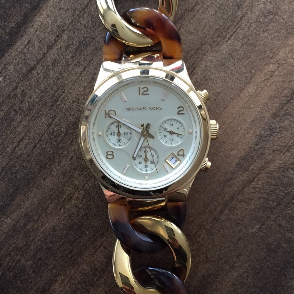 Michael Kors Twisted Gold/Tortoise Shell Watch